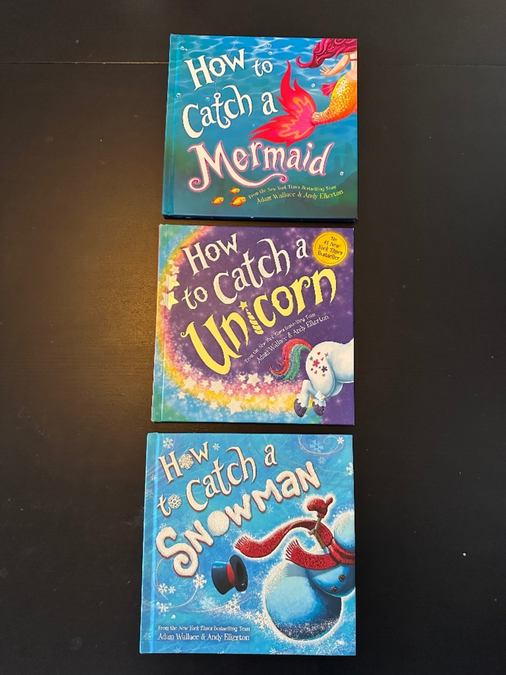 How to Catch Kids Hardcover Book Bundle of 3 Mermaid Unicorn Snowman